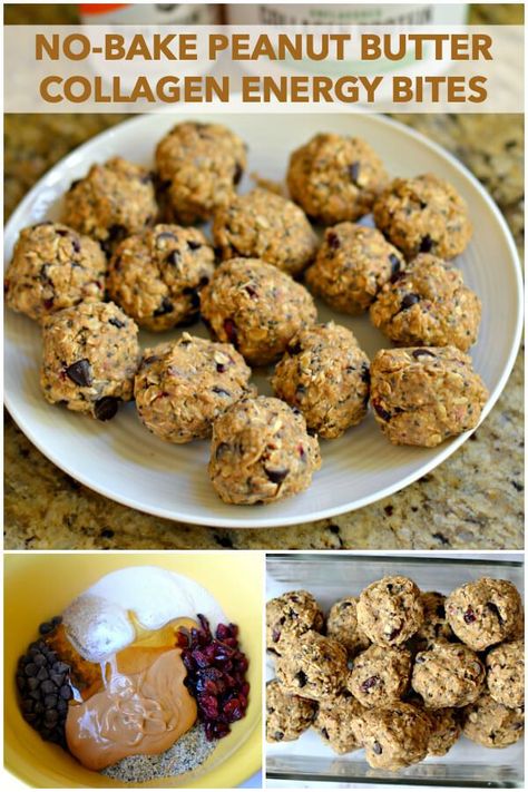 Protein Energy Balls Healthy Chia Seeds, Collagen Energy Balls, Chocolate Collagen Recipes, Collagen Protein Balls, Collagen Protein Recipes, Recovery Meals, Energy Recipes, Gym Snacks, Low Carb Protein Bars