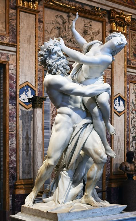 El rapto de Proserpina. Rome Museums, Bernini Sculpture, Galleria Borghese, Gian Lorenzo Bernini, Lorenzo Bernini, Famous Sculptures, Classic Sculpture, Baroque Art, Marble Statues