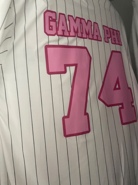 Baseball Sorority Banner, Sorority Baseball Jersey, Sorority Jersey, Pink Sorority, Pink Week, Dads Weekend, Philanthropy Events, Sorority Banner, Sorority Events