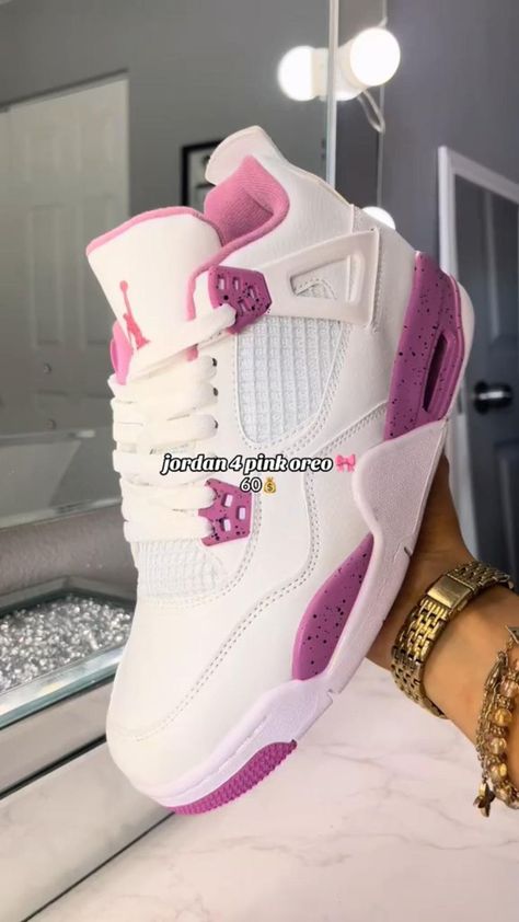 #affiliate 😍pink oreos j4s | Pretty sneakers, Nike fashion shoes, Pretty shoes sneakers Air Jordan 4 For Women, Jordan 4 Pink And White, Air Jordan 4 Pink Oreo, Pink 11s Jordans, Pink Oreo Jordan 4’s, Jordan 4 Oreo Pink, Custom Jordan 4s, Jordan 4 Shoes For Women, Pink Thunder Jordan 4