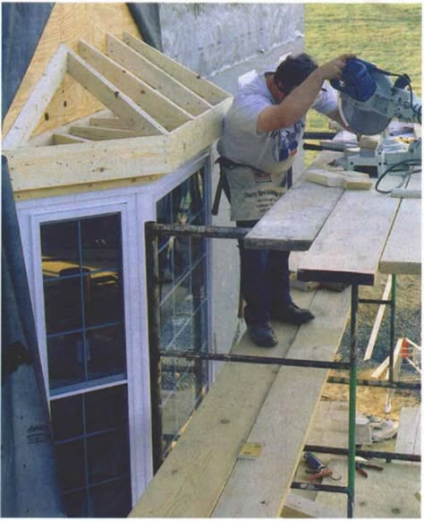 Article Image Bay Window Framing, Bay Window Roofing Ideas, Bay Window Exterior Ideas, Bay Window Ideas Exterior, Bay Window Roof, Bay Window Installation, Diy Bay Window, Bay Window Exterior, Box Windows