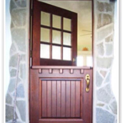 I would LOVE a Dutch door! Dutch Door Interior, Dutch Doors Exterior, Dutch Doors, Half Doors, Wood Exterior Door, Doors Exterior, Screen Doors, Vintage Doors, Arched Doors