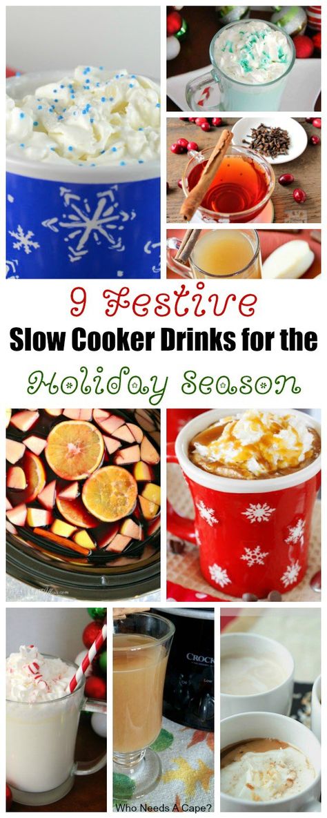 Chrismas Party Food, Healthy Hot Drinks, Slow Cooker Drinks, Crockpot Drinks, Christmas Party Snacks, Easy Drinks, Crock Pot Cooking, Holiday Drinks, Crockpot Recipes Easy