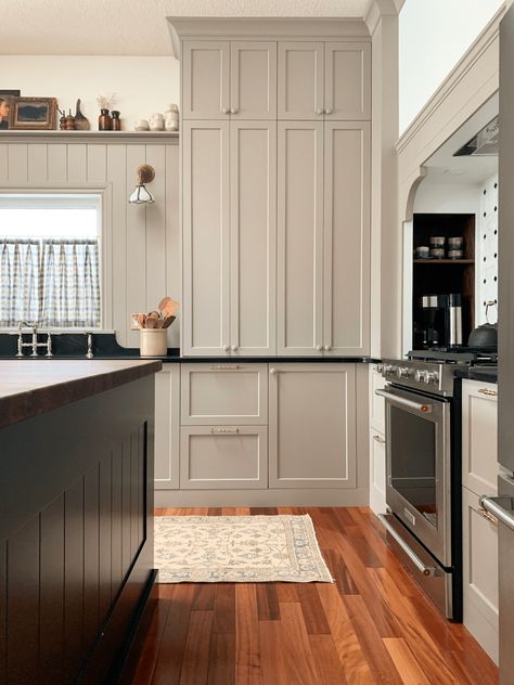 Taupe and Beige Kitchen Cabinet Colors You’ll fall in Love With - Hana's Happy Home Corner Kitchen Cabinet Ideas, Kitchen Cabinet Dimensions, Taupe Kitchen Cabinets, Shaker Beige, Ikea Sektion Cabinets, Beige Kitchen Cabinets, Taupe Kitchen, Beige Cabinets, Corner Kitchen Cabinet