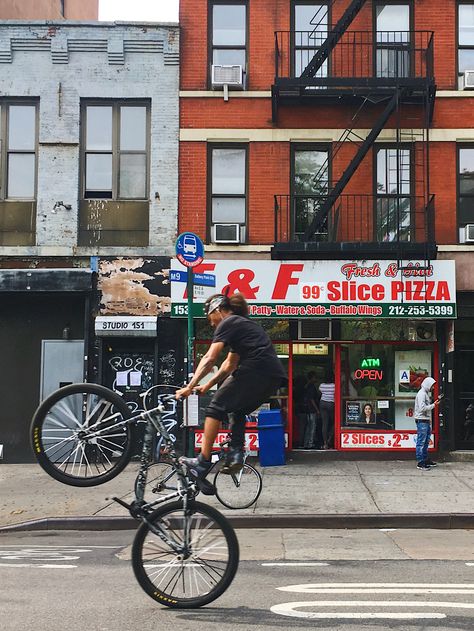 Popping a wheelie. #bike #tricks #bicycle #stunt #nyc #photography Wheelie Bike Bicycles, Bicycle Tricks, Bike Wheelie, Bike Tricks, Bike Stunt, Se Bikes, Bike Fashion, Bike Hacks, Jordan Photos