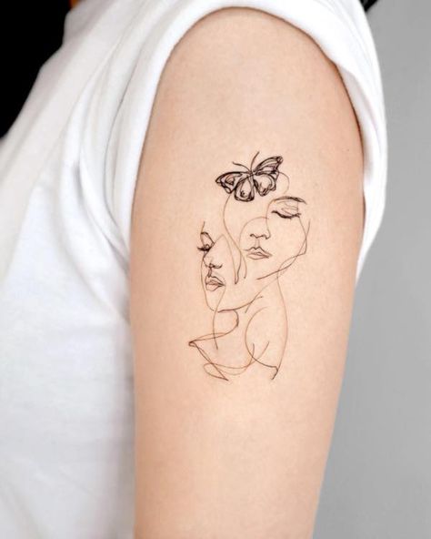 Bicep Tattoo Women, Gemini Tattoo, Upper Arm Tattoos, Bicep Tattoo, Tattoo For Son, Forearm Tattoo Women, Arm Tattoos For Women, Random Ideas, Aesthetic Tattoo