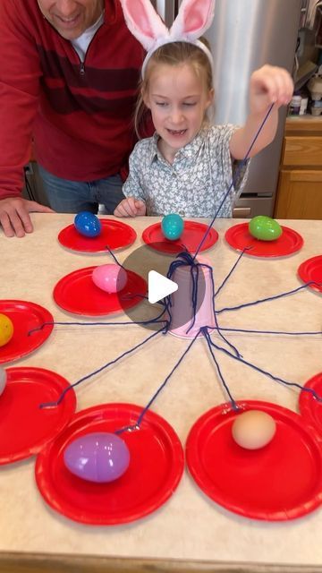 Pull A String Challenge Game, String Pull Game, Benson Bros Games, Benson Bros, Easter Videos, Easy Party Games, Funny Party Games, Egg Game, Games To Play With Kids