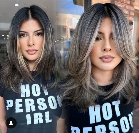 Ash Brown Hair Balayage, Face Framing Highlights, Hair Dyed Underneath, Honey Highlights, Blonde Highlights On Dark Hair, Hairstyles For Thick Hair, Mushroom Hair, Framing Highlights, Grey Hair Transformation