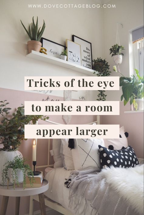 How To Make A Tiny Room Look Bigger, Tiny Bedrooms Decor, Ways To Make Your Room Look Bigger, How To Transform Your Bedroom, How To Make Small Windows Look Bigger, Ways To Make Room Look Bigger, Ways To Decorate A Small Bedroom, How Decorate Bedroom, Curtains To Make Room Look Bigger