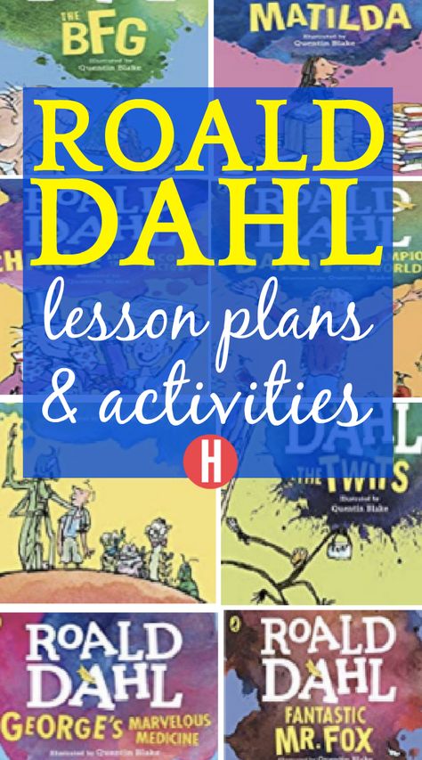 Roald Dahl Books, Activities, and Lesson Plans #roalddahl #roalddahlday #willywonka #childrensbooks #kidsbooks #lessons #lessonplans #teaching #reading #movies #homeschool #homeschooling #curriculum #homeschoolcurriculum Bfg Activities, Movie Lesson Plans, Roald Dahl Activities, Popular Kids Books, Roald Dahl Day, Matilda Roald Dahl, Homeschooling Curriculum, Roald Dahl Books, The Twits