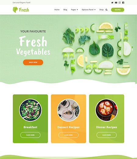 Grocery Signage, Health Website Design, Website Branding Design, Cooking Website, Health Website, Fresh Recipe, Recipe Website, Advanced Typography, Branding Website Design