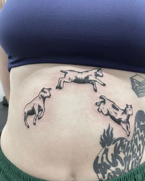 Jumping Tattoo, Black Sheep Tattoo, Cow Jumping, Sheep Tattoo, Black Sheep, June 17, Tattoo Style, Tatting, Sheep