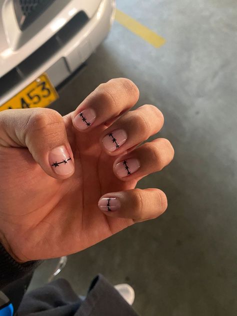 Nail Inspo Men, Masc Nails Designs, Men’s Nails, Guys Nail Designs, Male Nail Designs, Masculine Nail Designs, Tomboy Nails, Masc Nails, Male Manicure