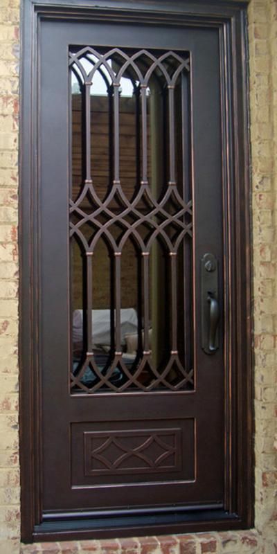 Metal Door Design Entrance, Door Iron Design, Iron Door Design Modern, Wrought Iron Security Doors, Metal Gates Design, Iron Security Doors, Door Iron, Wrought Iron Front Door, Window Grill Design Modern