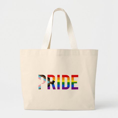 Progress Pride Tote Bag Pride Merch, Perfect Tote Bag, Office Work, School Office, Note Pad, Tote Bags, Tote Bag, Party Supplies, Quick Saves