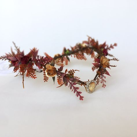 Elf Flower Crown, Fae Wedding, Fairy Flower Crown, Elven Fairy, Elven Crown, Crown Fairy, Fairy Headpiece, Handmade Flower Crown, Forest Theme Wedding