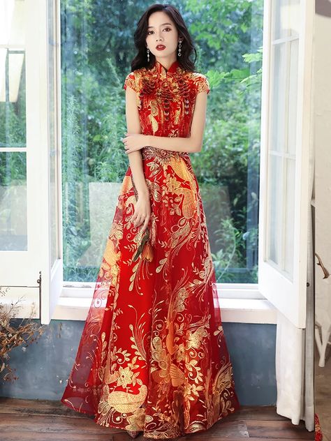 Red chinese dress