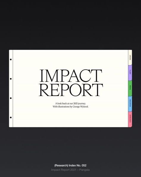 The Master Slides on Instagram: "(Research) Index No. 052 Impact Report 2021 – Pangaia  –⁠ TMS (The Master Slides) is your go-to destination for all things presentation design. We research and curate top-tier presentations and provide high-quality templates. Visit the link in bio to subscribe to our newsletter or purchase our templates.  #presentation #powerpoint #keynote #typography #designinspiration #graphicdesigner #branddesign #brandidentity #illustrations #business #corporate #slides #report" Report Contents Page, Subscribe To Newsletter Design, Process Presentation Design, Digital Report Design, Market Research Presentation, Interactive Presentation Design, Keynote Design Presentation, Islamic Presentation Design, Slide Cover Design