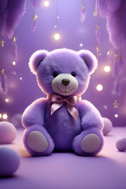 Purple Teddy Bear Wallpaper, Disney Princess Pets, Bed Sheet Painting Design, Purple Teddy Bear, Red Roses Wallpaper, Dark Purple Wallpaper, Teddy Bear Wallpaper, Violet Pastel, Funny Video Clips