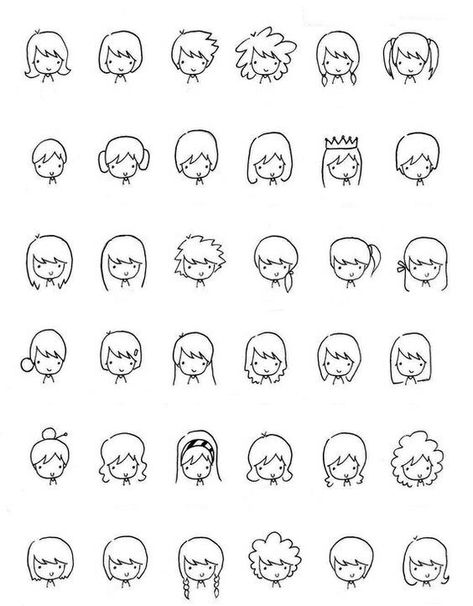 Inspirational Doodles, Hair Doodles, Simple Cartoon Characters, People Cartoon, Doodle People, Easy Cartoon, Cartoon Drawings Of People, Cartoon Drawing Tutorial, Drawing Cartoon Faces