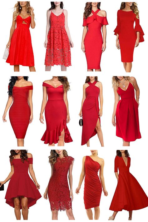 Looking for affordable and classy Valentine's Day cocktail dresses for women? Steph from the affordable fashion blog Diary of a Debutante is rounding up 24 pink and red cocktail dresses under 50 in today's post! Whether you're dressing for the ultimate date night or you need pink or red formal bridesmaid dresses for different body types, click through to see them all. #valentinesday #reddress #pinkdress #cocktaildresses #bridesmaiddresses Elegant Valentines Day Dress, Red Dress For Date Night Classy, Red And Black Dress Formal Classy, Red Valentine Dress, Valentine Dress For Women Classy Night, Valentine's Day Dresses, Valentines Day Outfits For Women Dresses Date Night, Valentines Dress For Teens, Valentines Dress For Women Classy