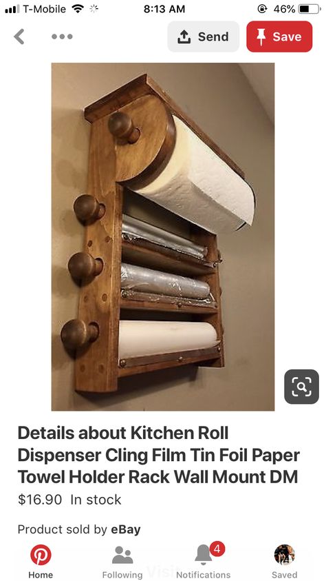 Paper Dispenser, Kitchen Paper, Aluminium Foil, Diy Things, Tin Foil, Cling Film, Kitchen Roll, Foil Paper, Baking Paper