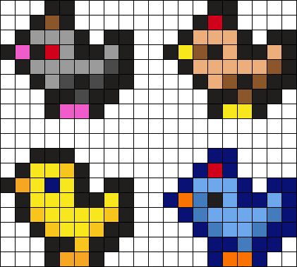 Stardew Valley Animals Pixel, Stardew Valley Chicken Pixel Art, Stardew Valley Grid Art, Stardew Valley Chickens, Stardew Valley Fuse Beads, Chicken Perler Bead Patterns, Perler Beads Chicken, Eevee Perler Bead Patterns, Stardew Pixel Art