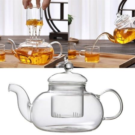 Clear Teapot With Removable Infuser 20.3 Oz Loose Leaf And Tea Maker Features: Stovetop - Durable borosilicate glass teapot used directly in or electric stovetop,use medium level heat source to heat water for brewing. - Glass teapot completely hand crafted, made from heat borosilicate glass,specially designed with non dripping spout-Streamlined tea pot mouth for smooth water flowing, Ideal Gift for Tea Lovers - Great home and office gifts for tea maker set- all kinds of tea and loose leaf Used W Teko Teh, Glass Tea Set, Blooming Tea, Tea Maker, Glass Teapot, Heat Resistant Glass, Flower Tea, Brewing Tea, Loose Tea