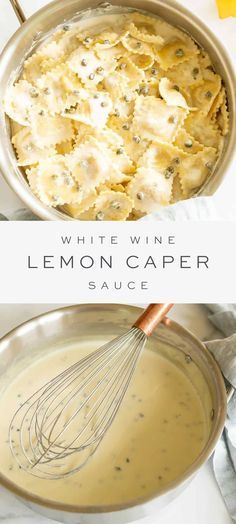 Lemon Caper Sauce Recipe, White Wine Lemon Caper Sauce, Pasta Fish, Creamy Lemon Sauce, Sauce For Pasta, Lemon Caper Sauce, Caper Sauce, Lemon Pasta, Lemon Sauce