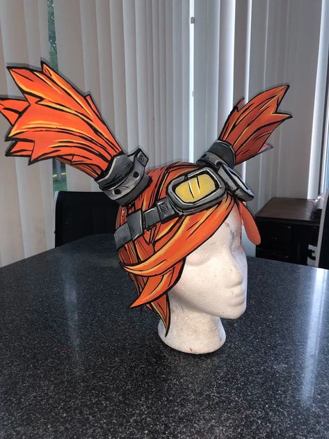 Borderlands wig made out of foam by Goldvester Cosplay - 9GAG Borderlands Cosplay, Armadura Cosplay, Foam Wigs, Cosplay Armor, Cosplay Tutorial, Cosplay Diy, Cosplay Tips, Costume Collection, Wig Making