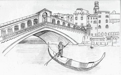 Venice Sketch, Venice Drawing, Italy Sketches, Watercolor Pencil Art, Architecture Drawing Sketchbooks, Gacha Art, Animation Artwork, Pencil Art Drawings, Fantasy Aesthetic