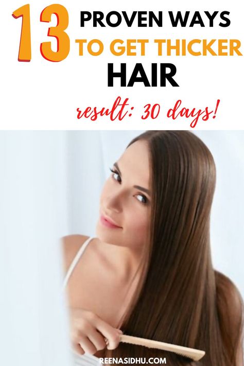 How To Thicker Hair, How To Thicken Hair Fast, How To Get Thicker And Longer Hair, How To Help Thicken Hair, Hair Growth And Thickening Tips, Make Hair Thicker Remedies, Diy Thicker Hair, How To Thicken Thinning Hair, Best Way To Thicken Hair