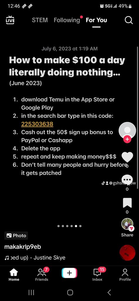 Can you accept my invitation so that I can get a free gift? https://temu.com/s/LwATdbZKtRkdso Temu Free Codes, How To Get Free Stuff On Temu, Temu Codes For Free Stuff 2024, Temu Hacks, How To Get Free Stuff, Temu Codes, Free Money Hack, Make 100 A Day, Phone Photo