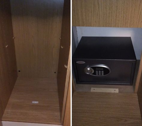 Made A Secret Spot For A Safe, When Building My Wardrobes Jewelry Safe Hidden, Hiding Safe Ideas, Hide Safe Ideas, Furniture With Hidden Compartments Secret Storage, Secret Hiding Spots Diy, Safe Hiding Ideas, Hiding Places In The House, Wall Safe Hidden, Secret Hidden Storage