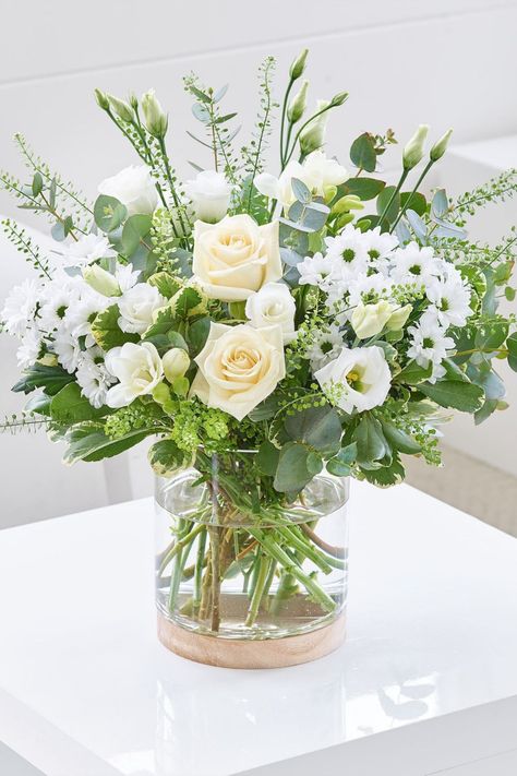 Fake Flower Arrangements, White Flower Arrangements, Spring Flower Arrangements, Flowers And Greenery, Home Floral Arrangements, Flower Vase Arrangements, Flower Arrangements Simple, Faux Flower Arrangements, Flower Arrangements Diy