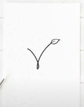 Vegan V Tattoo, Small Tattoos Growth, Small Vegan Tattoo, Vegan Symbol Tattoo, Herbivore Tattoo, Veganism Tattoo, Vegan Tattoo Minimalist, Vegan Tattoo Ideas, Veggie Tattoo