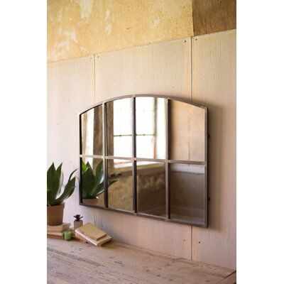 Arched Window Mirror, Cheap Mirrors, Iron Mirror, Recycled Home Decor, Metal Wall Mirror, Mirror Dining Room, Wall Mirror With Shelf, Southern Design, Mirrored Console Table