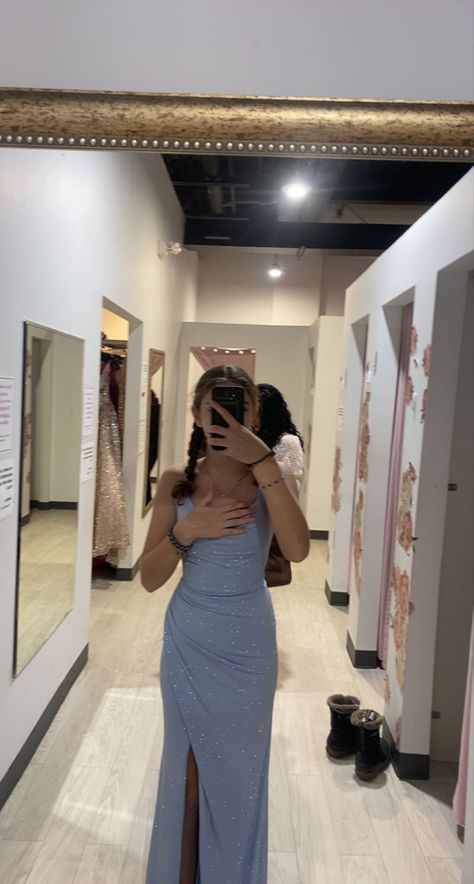 Prom Dresses Yr 11, Grade Dresses Long, Graduation Outfit Ideas Grade 8, Simple School Dance Dresses, Light Blue Grad Dresses Grade 8, Gr8 Grad Dresses, Chill Prom Dresses, Blue Grad Dresses Grade 8 Long, Prom Shopping Aesthetic