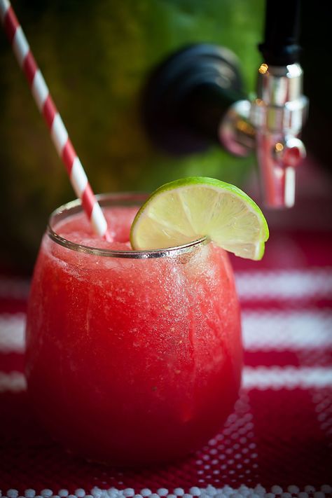 Watermelon Slushie Watermelon Slushie Recipe, Watermelon Keg, Watermelon Slushie, Slushie Recipe, Rum Recipes, Juice Ice, Watermelon Rind, Watermelon Recipes, Summer Barbecue