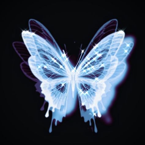 blue butterfly Cybercore Butterfly, Butterfly Effect Aesthetic, Blue Magic Aesthetic, Blue Butterfly Aesthetic, Butterfly Pfp, Butterfly Profile, Ethereal Butterfly, Butterfly Icon, Cybercore Aesthetic