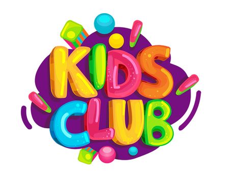 Kids Club Logo by Nastya | Dribbble | Dribbble Logo Doce, Daycare Logo, Kids Graphic Design, Typo Logo Design, Toys Logo, Dribbble Design, Kids Logo Design, Game Logo Design, Typo Logo