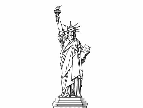 illustration of Embrace freedom with Statue of Liberty coloring Symbol Of Freedom, Coloring Page For Adults, Symbols Of Freedom, Cool Coloring Pages, Adult Coloring Pages, Coloring Page, Geography, Statue Of Liberty, Free Printable