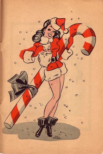 Images Noêl Vintages, Pin Up Girl Vintage, Pinup Art, Vintage Christmas Images, Mid Century Christmas, Christmas Photoshoot, Illustration Vintage, Old Fashioned Christmas, Christmas Pins