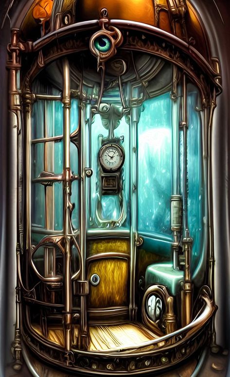 Time Machine Steampunk - Free image on Pixabay Steampunk Background, Time Travel Machine, Joe Vitale, Steampunk Artwork, Underwater City, Free Illustration, Travel Illustration, Travel System, Antique Wall Clock