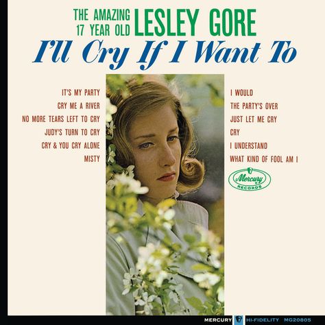 It's My Party Leslie Gore, Lesley Gore, No More Tears, Heartbreak Hotel, I Want To Cry, Vinyl Record Album, Best Albums, Record Album, Division