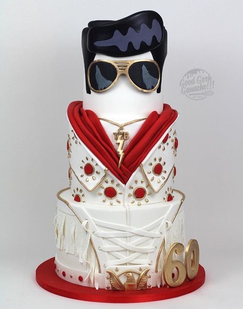 Elvis Cake Ideas Birthdays, Elvis Wedding Cake, Elvis Themed Cake, Elvis Cakes Ideas, Elvis Themed Birthday Cake, Elvis Presley Themed Birthday Party, Elvis Presley Cake Design, Elvis Themed Party Food, Elvis Presley Cake Ideas