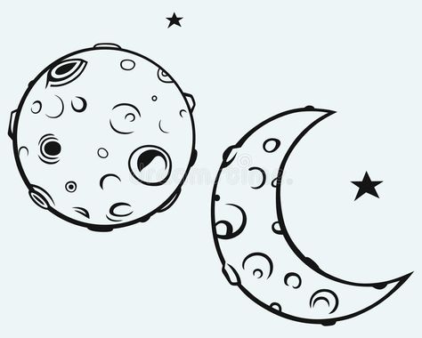 Moon Cartoon, Moon Vector, Space Drawings, Space Illustration, Moon Drawing, Hand Drawn Vector Illustrations, Art Drawings Sketches Creative, Animated Drawings, Moon And Stars