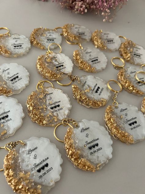 [Ad] Wedding Keychain Favors | Bridal Shower Keychain Favors | Elegant Wedding Favors | Unique Wedding Gifts | Bridesmaid Gift Ideas | Party Shower Favors Very Elegant Gold Wedding Keychains Are The Cutest Favor Idea On Your Special Day! These Are So Adorable, Good Quality Magnet And Sticker. I Am Pretty Sure That Your Guests Are Going To Ask Where Did You Get This From! For This Listing Minimum Quantity Order Is 79 Pieces. I Ship With Ups, Tnt And #rusticweddingfavorsforguests Wedding Keychain Favors, Wedding Keychains, Elegant Gold Wedding, Keychain Favors, Wedding Favors Unique, Wedding Keychain, Wedding Favours Magnets, Bridesmaid Gift Ideas, Wedding Favors And Gifts