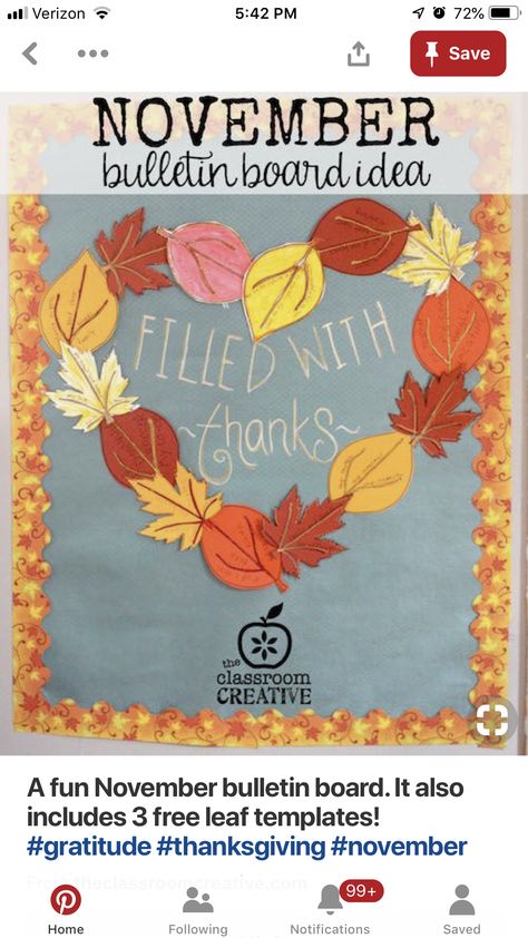 Newsletter Bulletin Board, November/december Bulletin Boards, Bulletin Board Ideas For November, Grateful Bulletin Board, November Bulletin Boards For Elementary, Fall Themed Bulletin Boards, Gratitude Bulletin Board, November Bulletin Board Ideas, November Bulletin Board