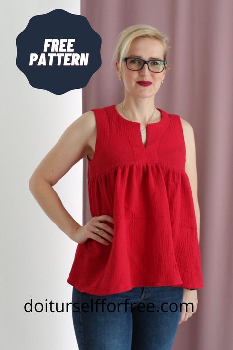 Discover an extensive collection of complimentary sewing patterns sourced globally at doiturselfforfree.com. Craft exquisite items for individuals of all ages, including children, babies, men, women, and even home decor—all at no cost. Access these free patterns conveniently in PDF format. Free Sewing Patterns For Women Tops, Stylish Sewing Patterns, Free Pdf Sewing Patterns, Sewing Tops, Start Sewing, Sewing Clothes Women, Bernina Blog, Dress Patterns Free, Top Sewing Pattern